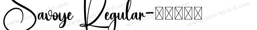 Savoye Regular字体转换